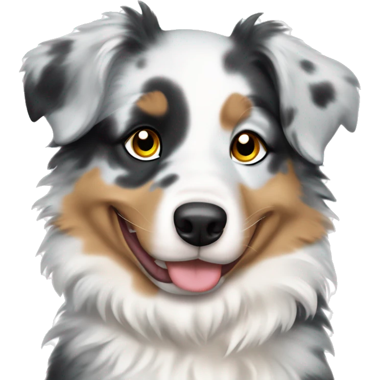 Blue Merle Australian shepherd puppy emoji
