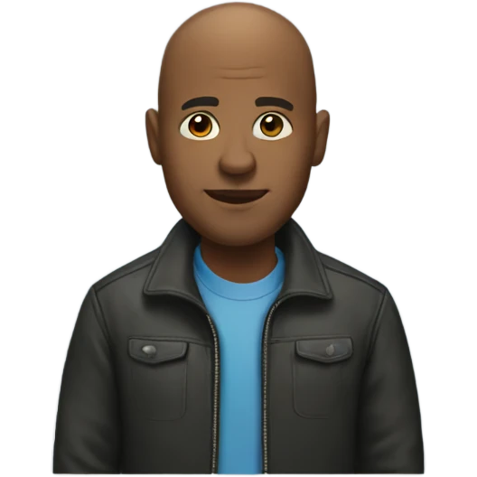 bald black man in jacket emoji