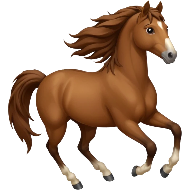 a beautiful wild running horse emoji