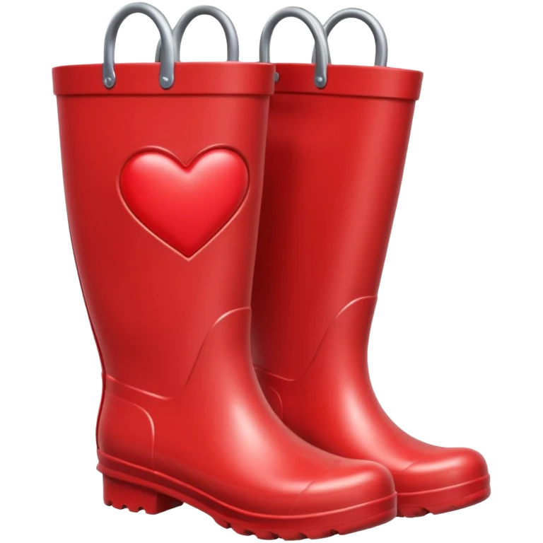 heart with spring rain boots emoji