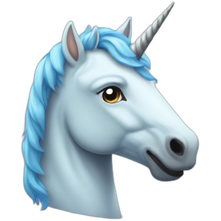 Blue unicorn emoji
