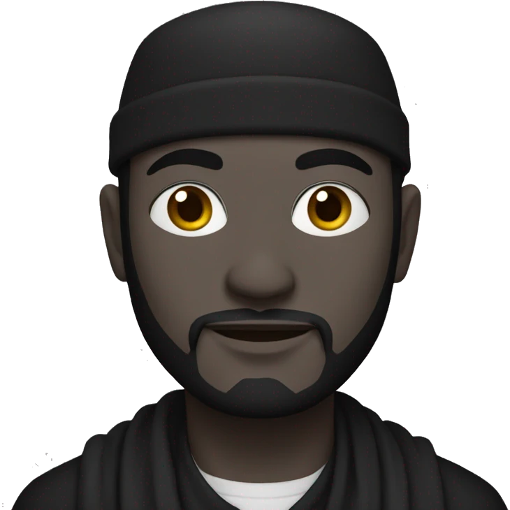 Musulman noir priére emoji
