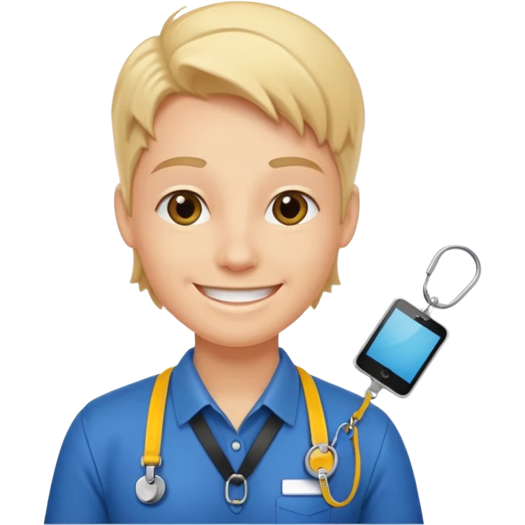 Employee with Lanyards emoji
