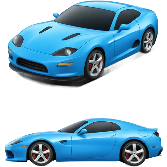 Fast blue sports car emoji