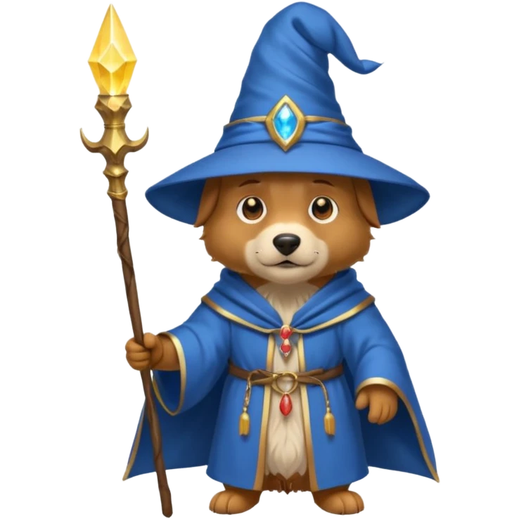 Dog wizard emoji