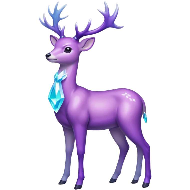 glitter purple and cian pokemon crystal deer emoji