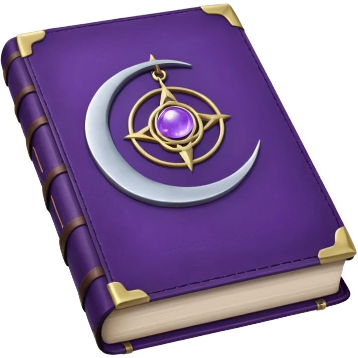 grimoire purple with a moon emoji