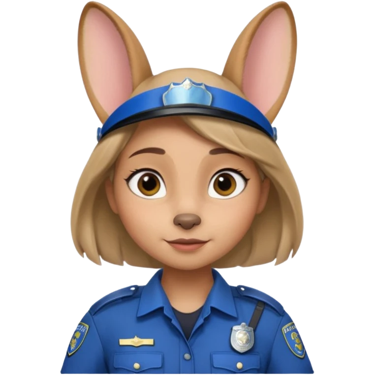 judy hopps with police suit from zootopia, pixar emoji