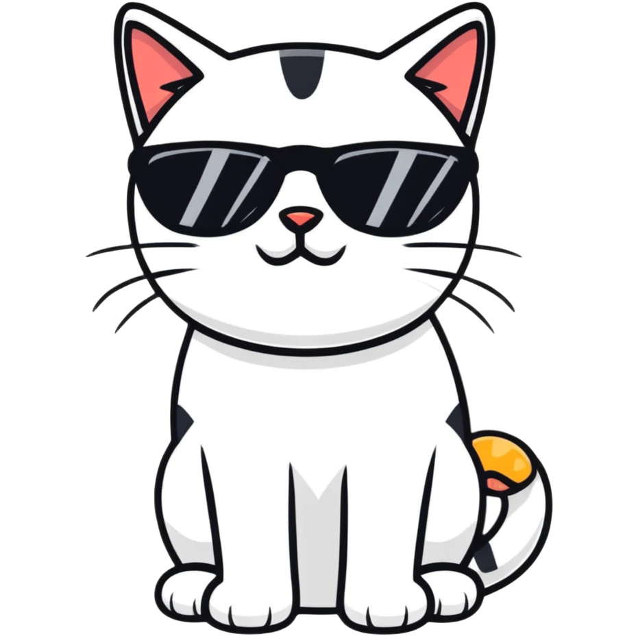 Cat with sunglasses emoji