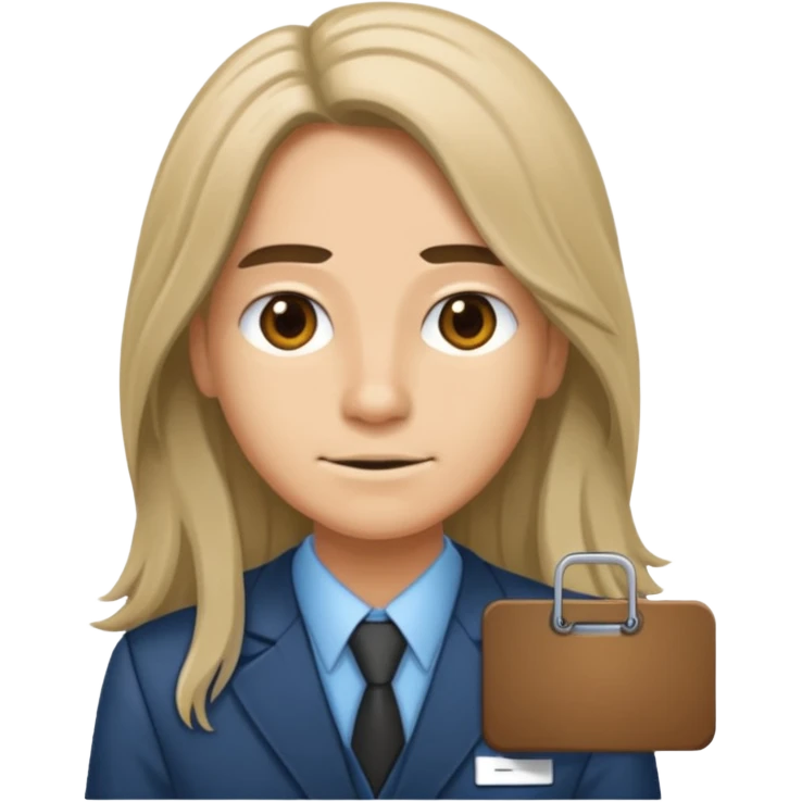 civilian long haired juror with nametag emoji