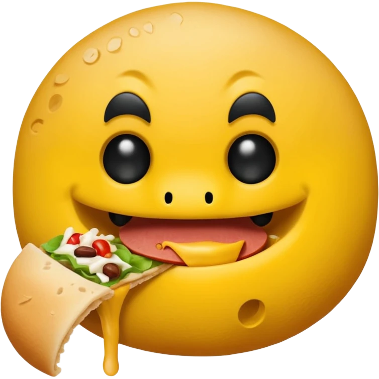 Пакман кушает шаурму emoji