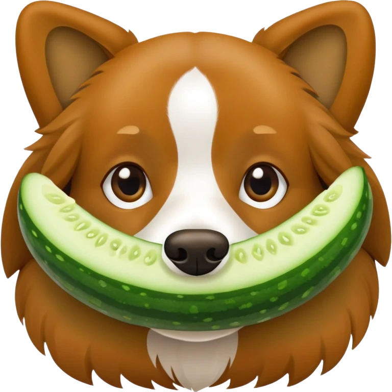 Dog with cucumber emoji