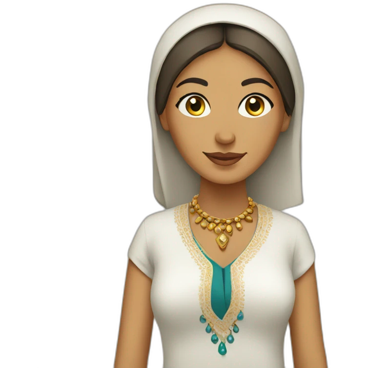 Moroccan woman with traditionnel dress emoji