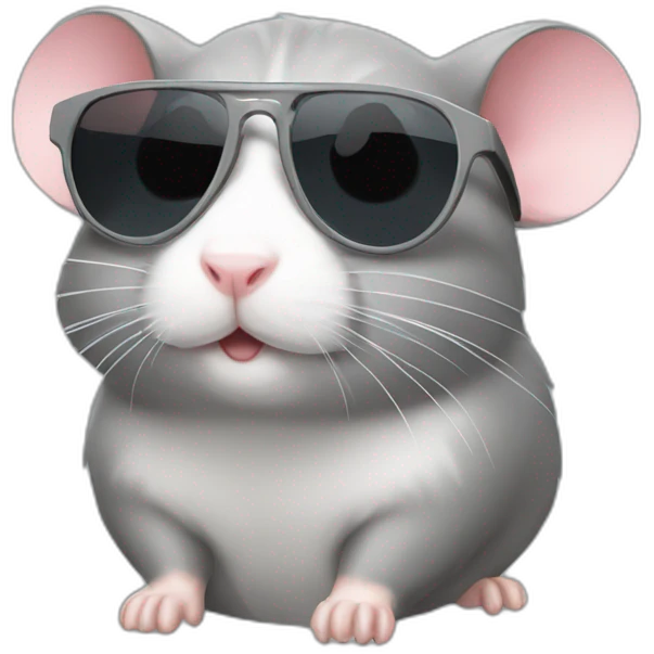 gray-hamster-sunglasses emoji