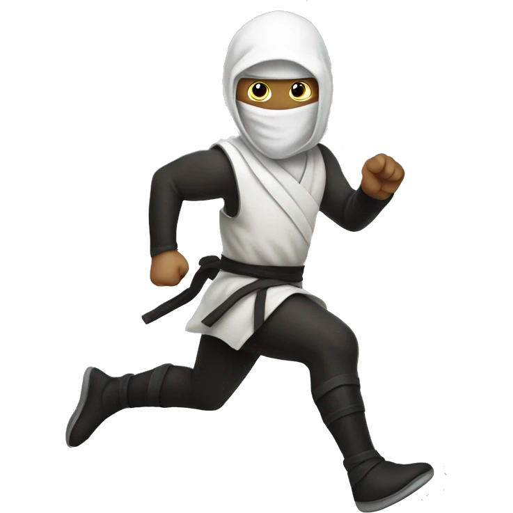 ninja white skin running emoji