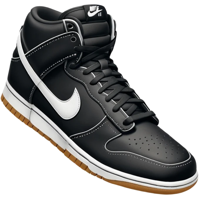 I want you to draw a black Nike Dunk Low with the Nike logo facing right

 emoji