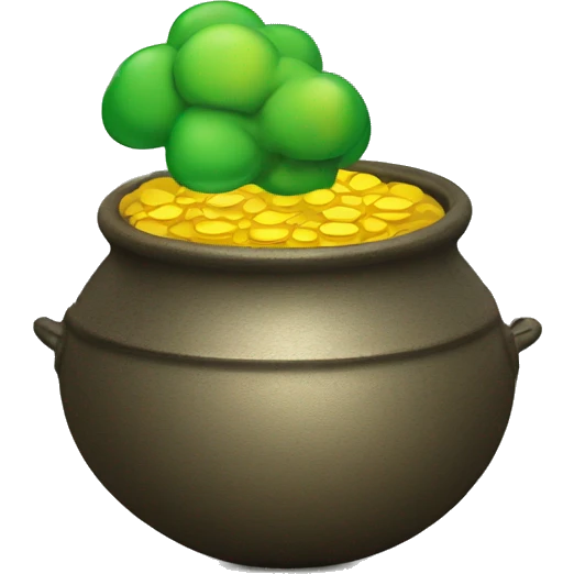 Rainbow to the pot of gold emoji