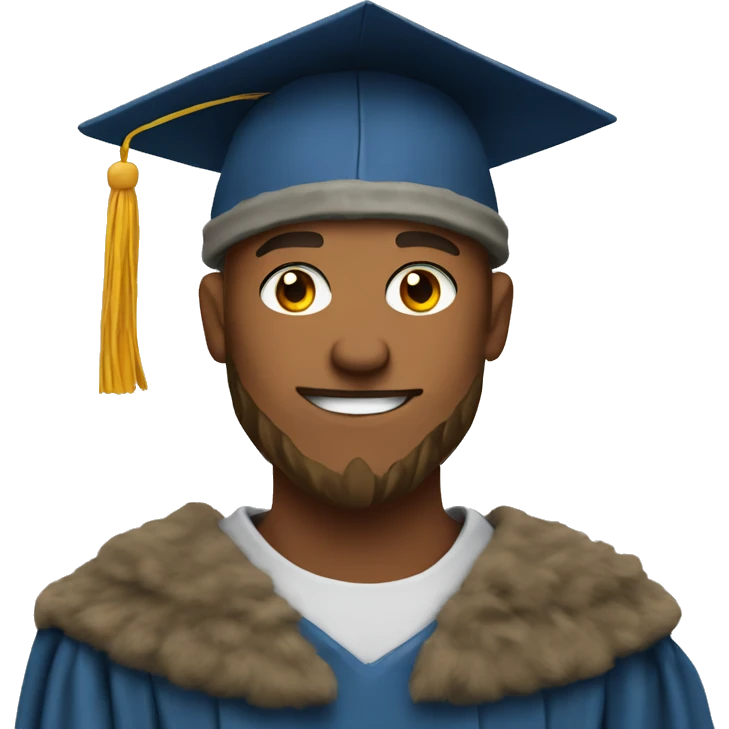 viking in graduation cap emoji