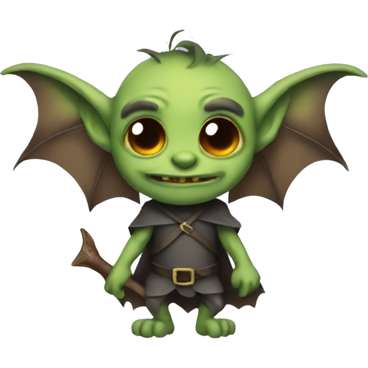 Goblin with bat wings emoji
