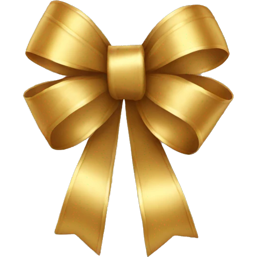 Gold bow emoji