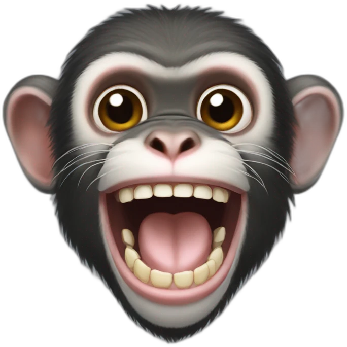 sumatran ratmonkey with teeth emoji
