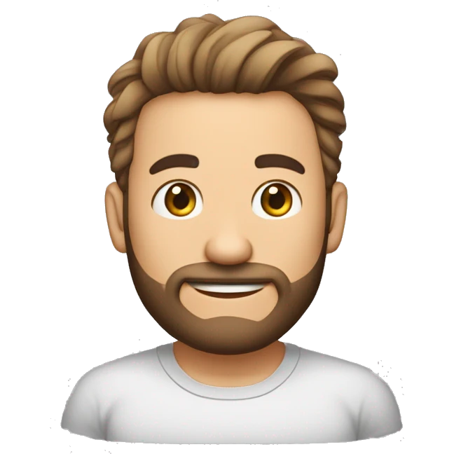 menino de cabelo cacheado curto e sem barba segurando um celular pro alto emoji