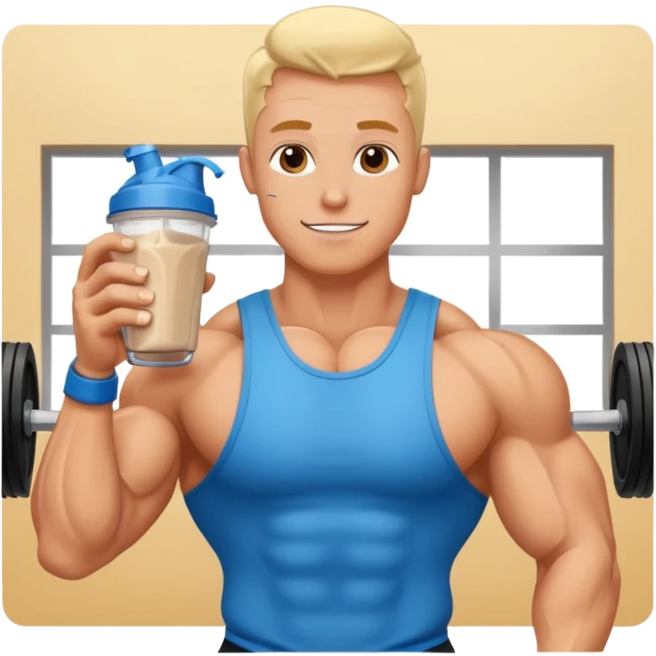 protein shake in shaker for bodybuilders emoji