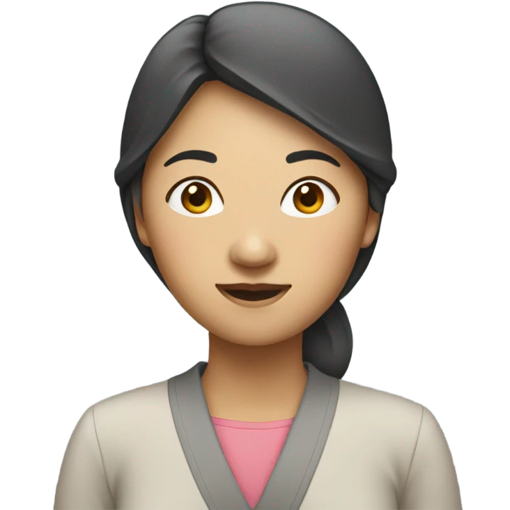 Asian woman standing emoji