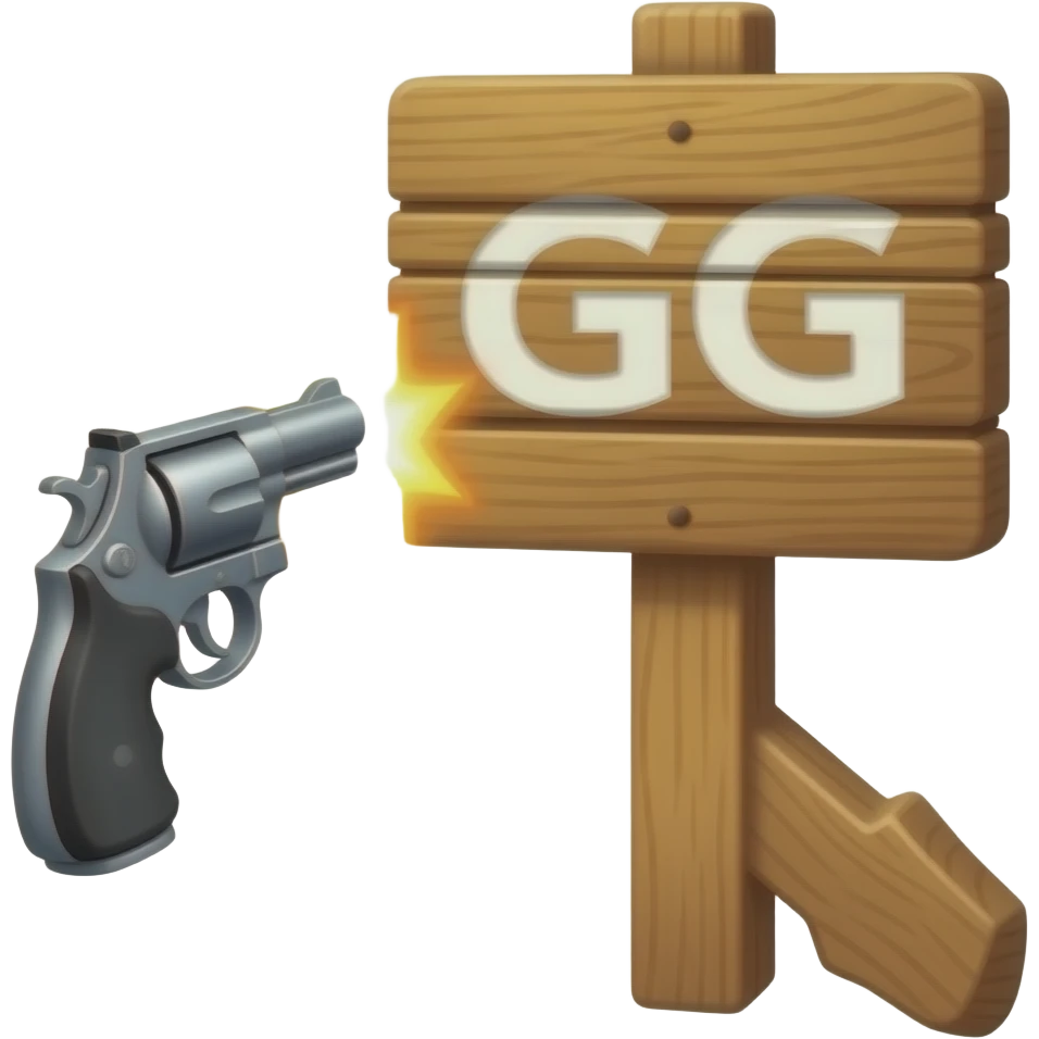 gun shooting gg sign emoji