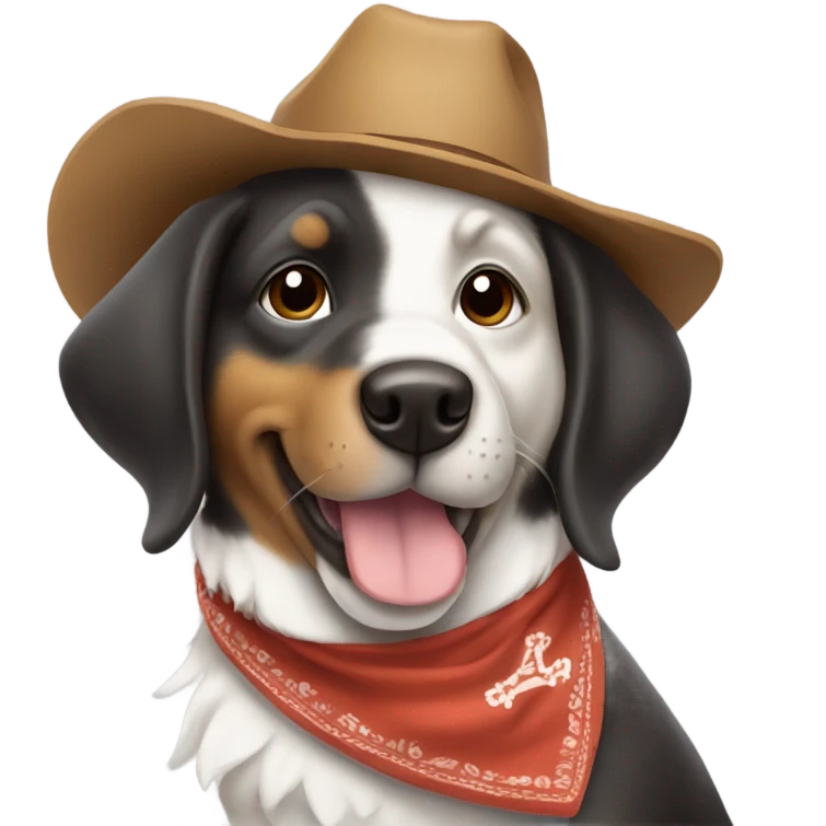 Cowboy dog emoji