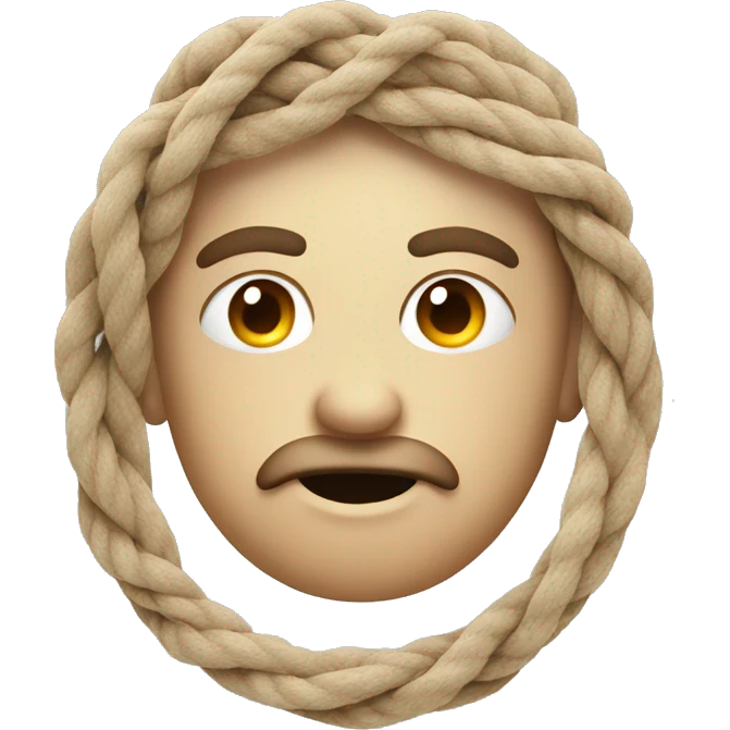 Thinking face and Rope knot emoji