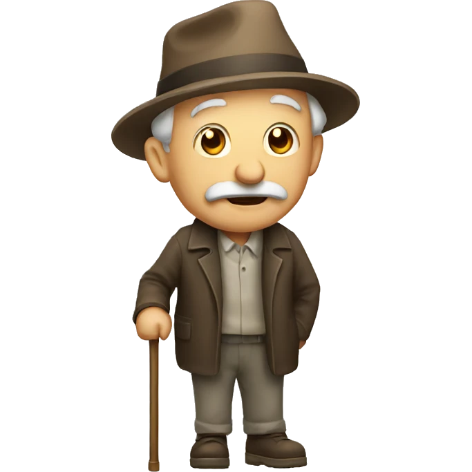 Old man with cane emoji