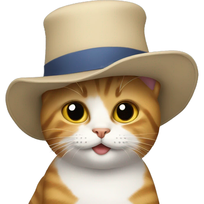 Cat with a hat emoji