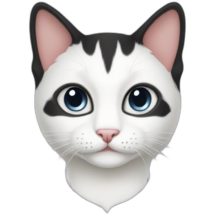 Black white cat emoji