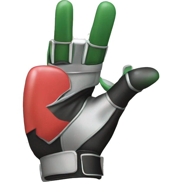 kamen rider show love with hand emoji