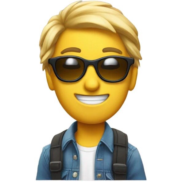 Mix between nerd emoji and cool sunglass emoji emoji