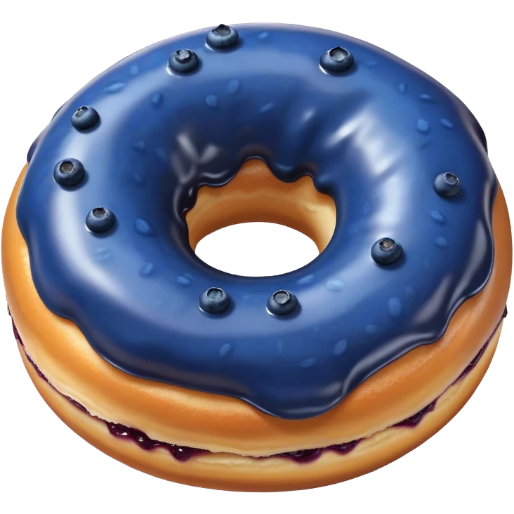 Blueberry donut emoji