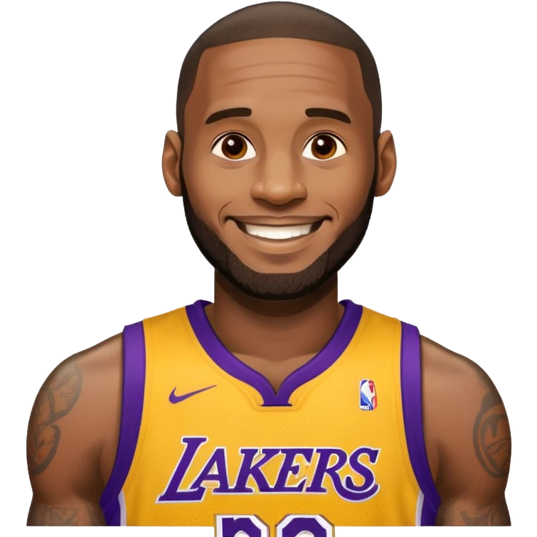 LeBron in a Kobe jersey  emoji