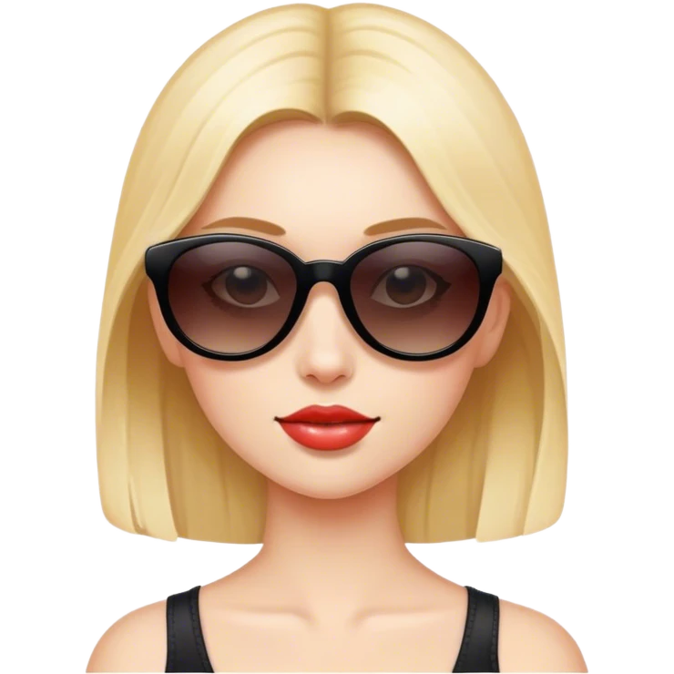 A girl with sunglasses emoji