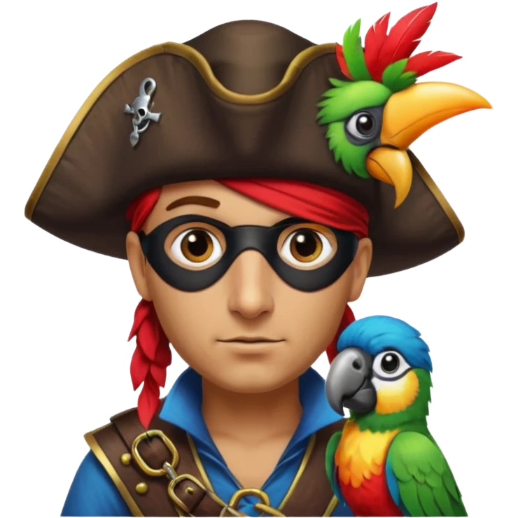 pirate and parrot emoji