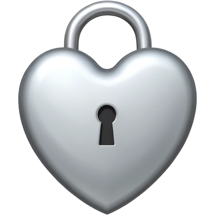 white heart with a lock emoji
