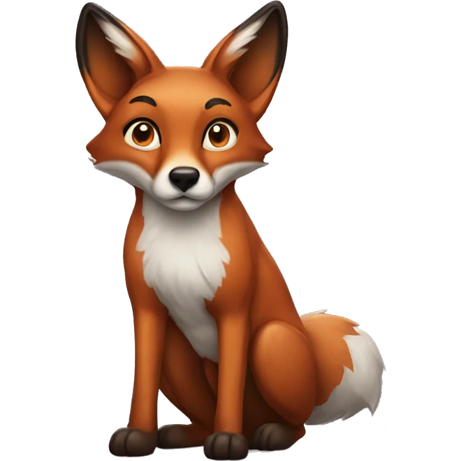 Fox with brindle coloring emoji