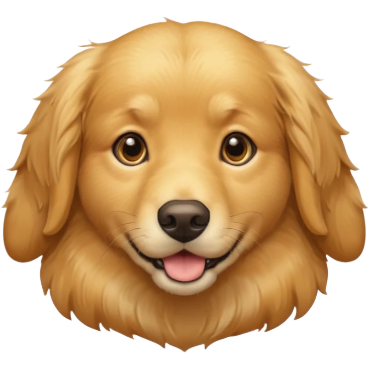 A realistic looking golden retriever. emoji