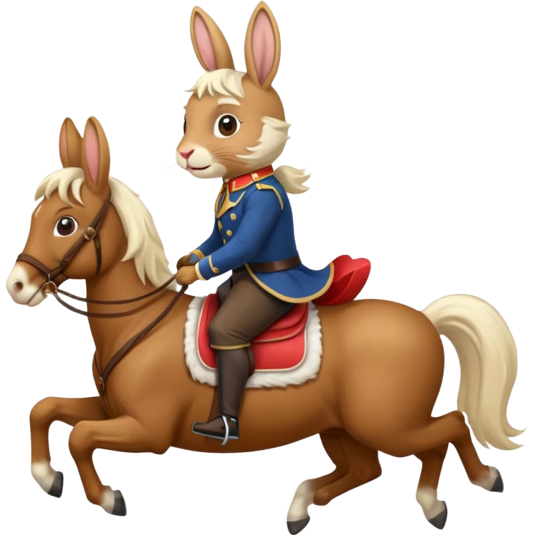 Mail rabbit riding horse emoji