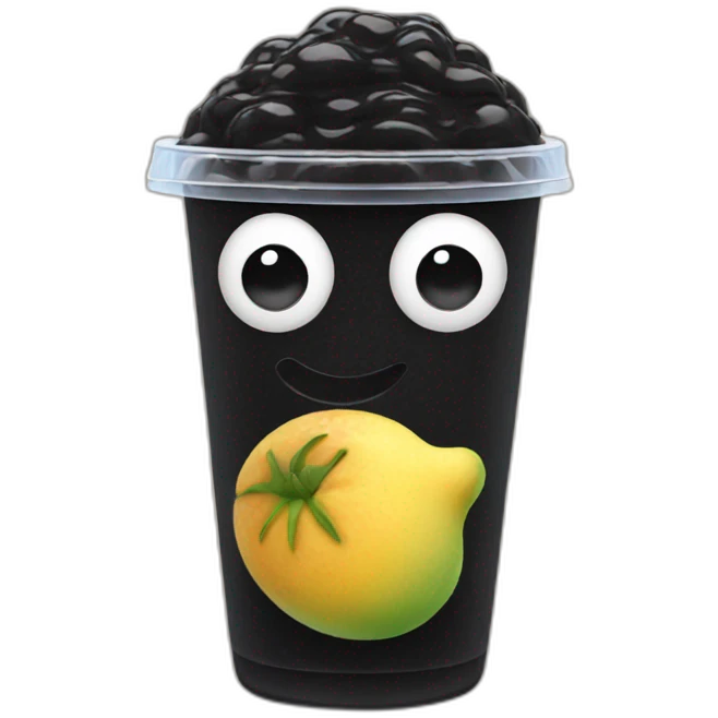 black smoothie emoji