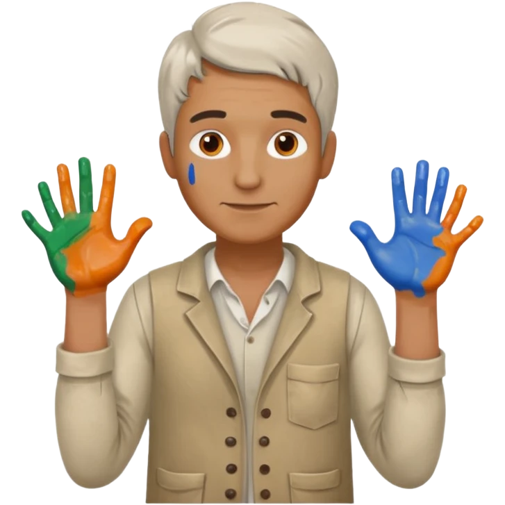 Ceramic Painter man emoji