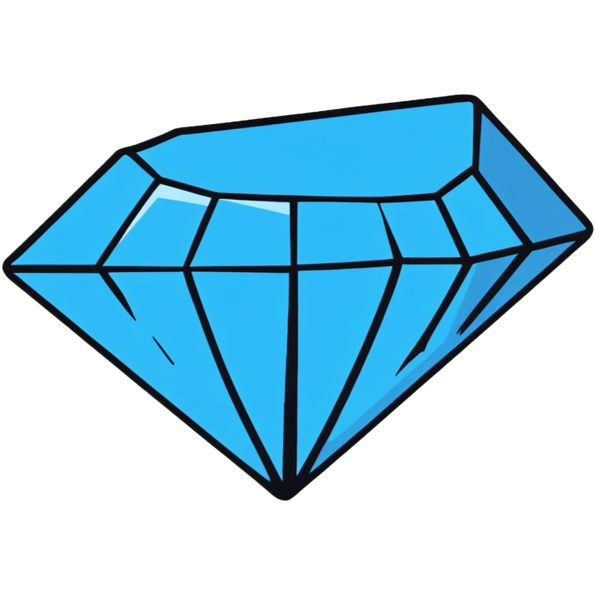 blue broken diamond emoji