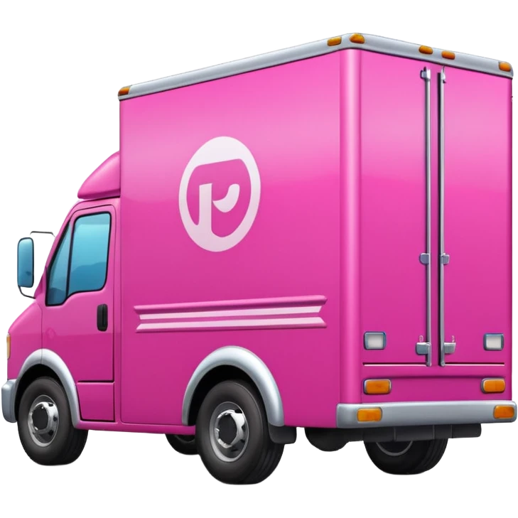 caminhao de entrega rosa emoji