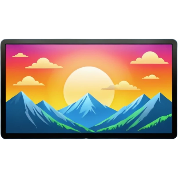 big screen with a movie emoji