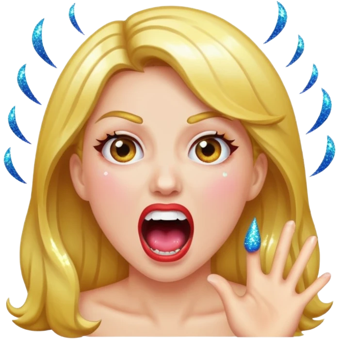 Glitter scream queen emoji